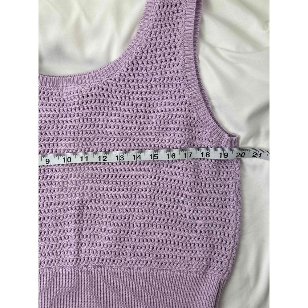 Skies Are Blue Womens Lilac Sleeveless Knit Top Large - Picture 9 of 9